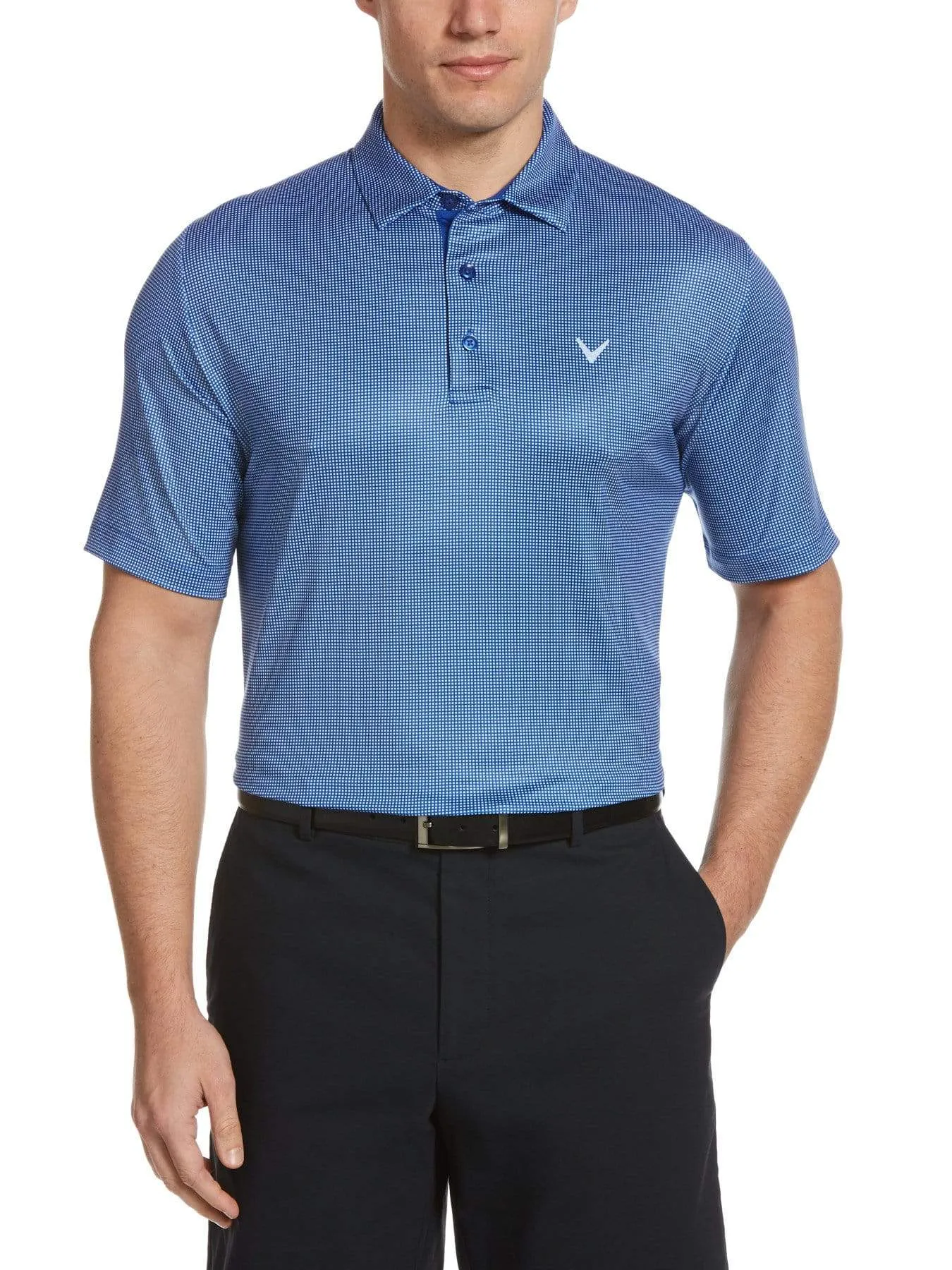 Mens Swing Tech™ Gingham Printed Polo