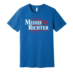 Messier & Richter '94 - New York Hockey Legends Political Campaign Parody T-Shirt - Hyper Than Hype Shirts