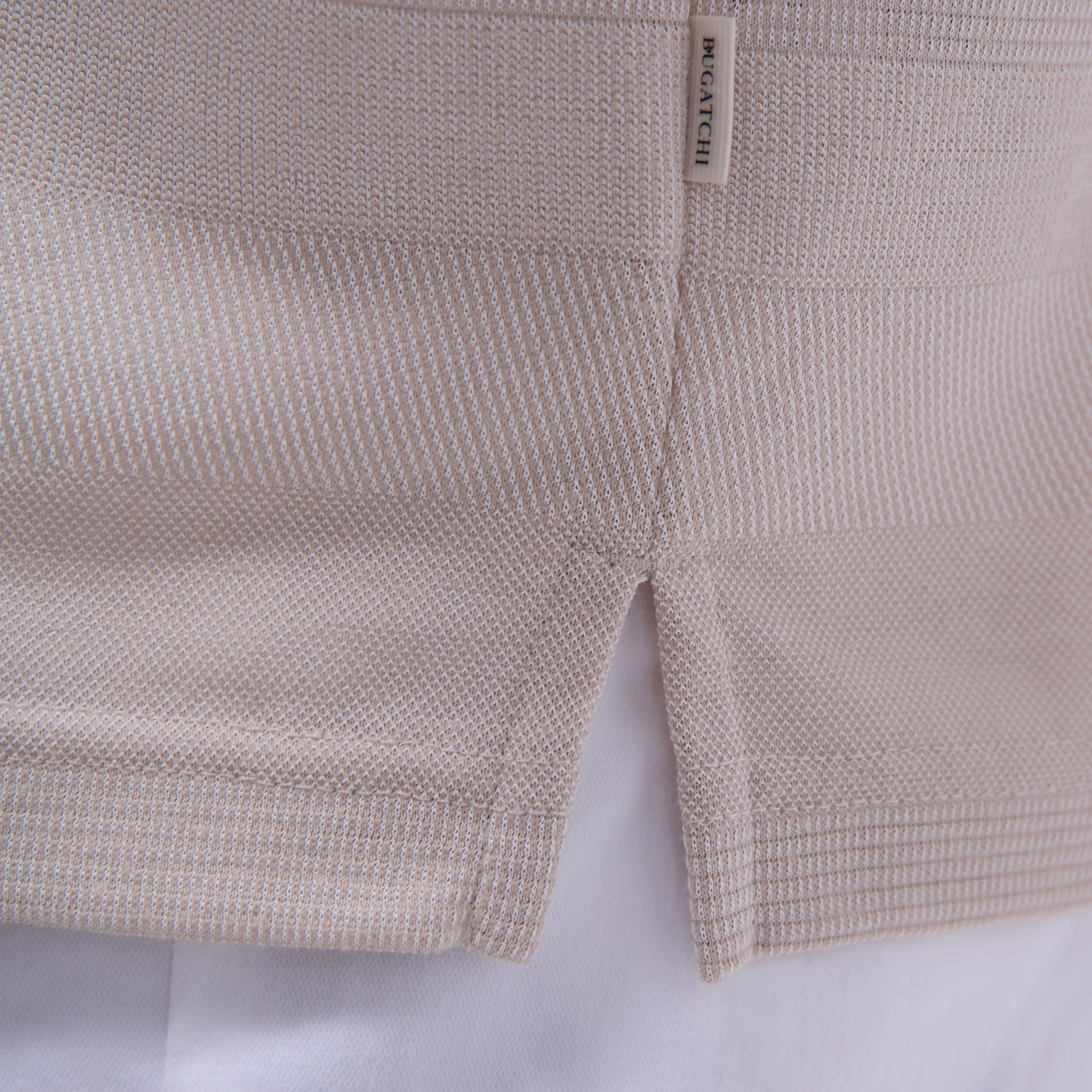 Mixed Media Johnny Collar Polo Shirt