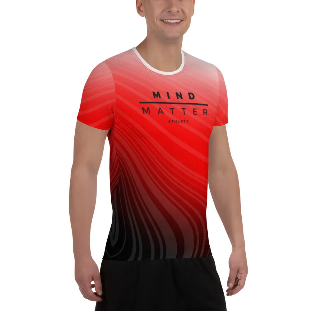 M/M Athlete Red/White Fade- Men's Athletic T-shirt