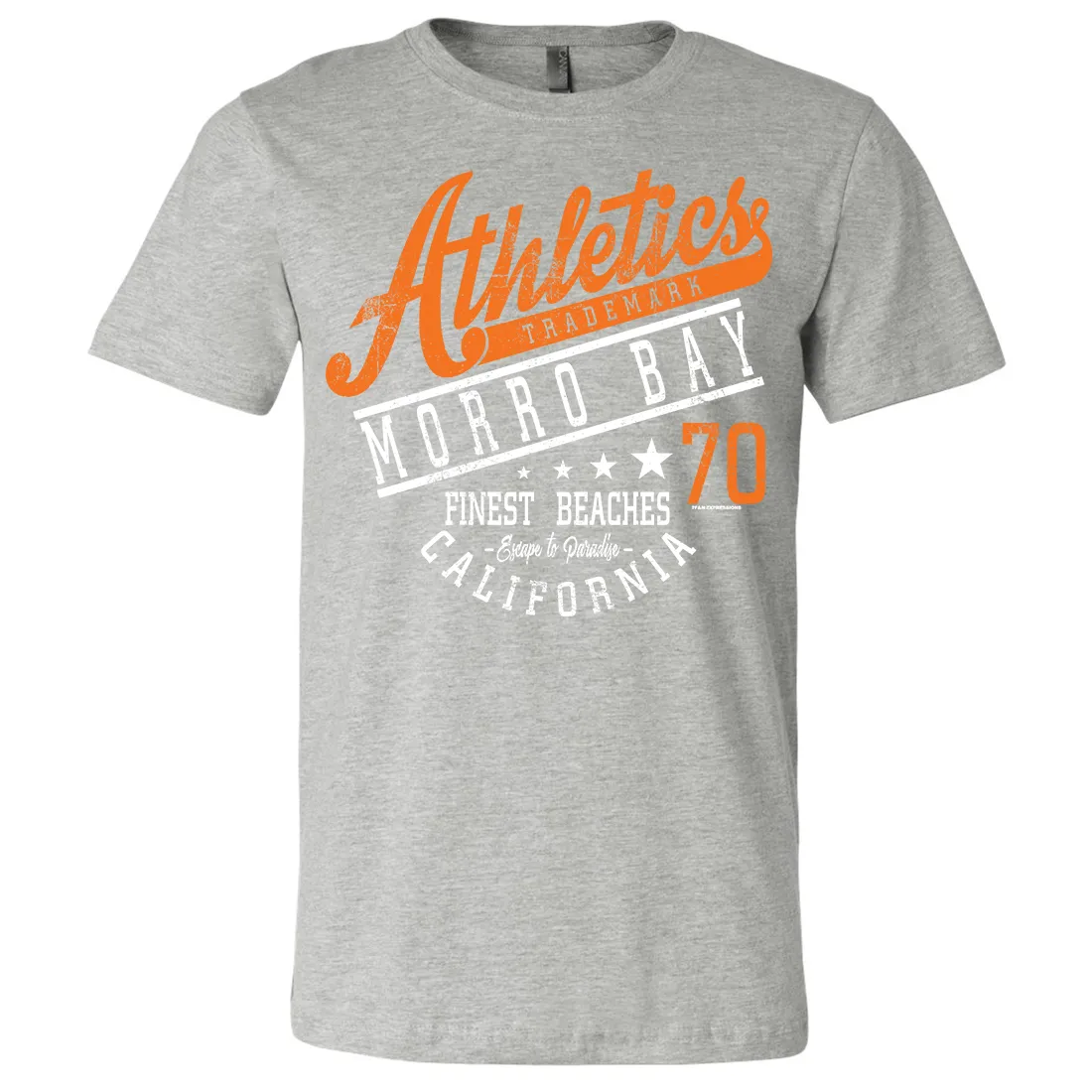 Morro Bay Athletics Asst Colors Mens Lightweight Fitted T-Shirt/tee