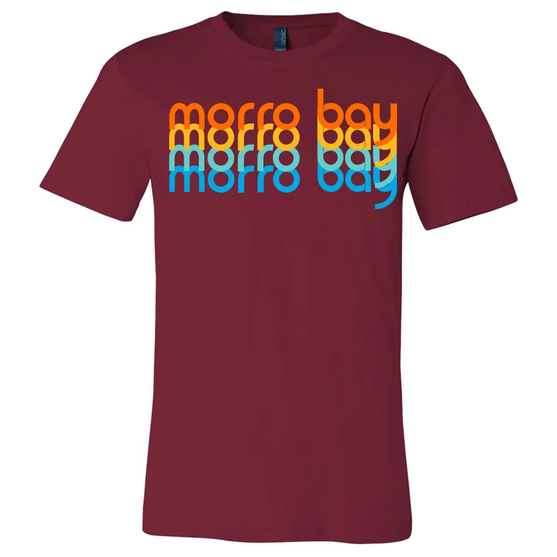 Morro Bay Stacked Asst Colors Mens Lightweight Fitted T-Shirt/tee