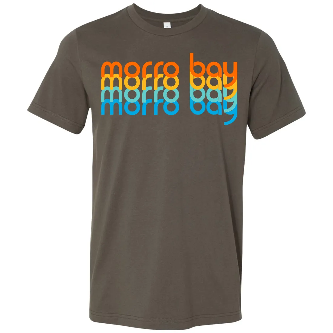 Morro Bay Stacked Asst Colors Mens Lightweight Fitted T-Shirt/tee