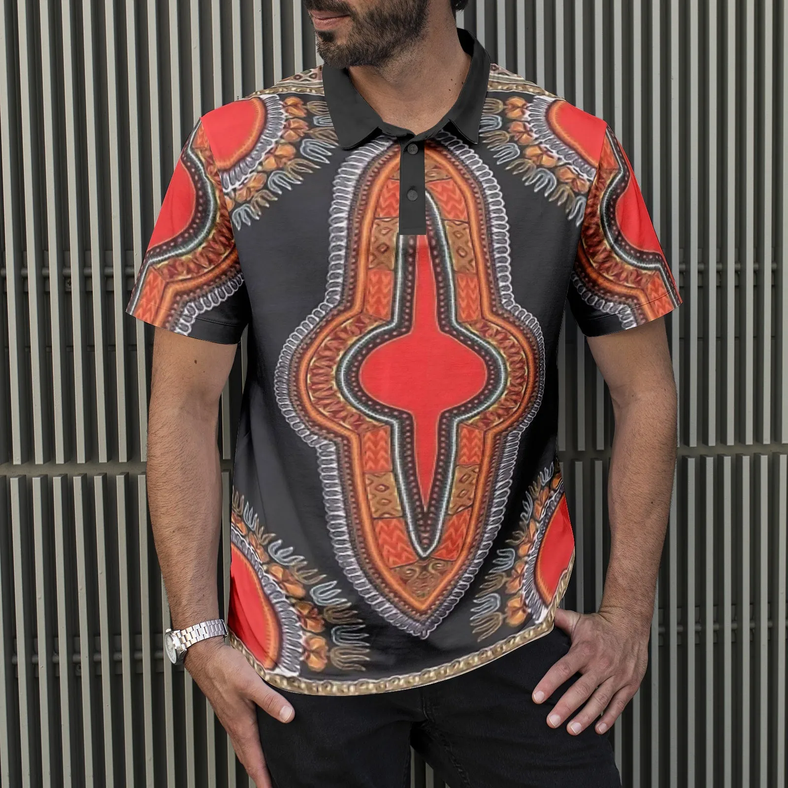 Moyo African Print Men's Polo Shirts