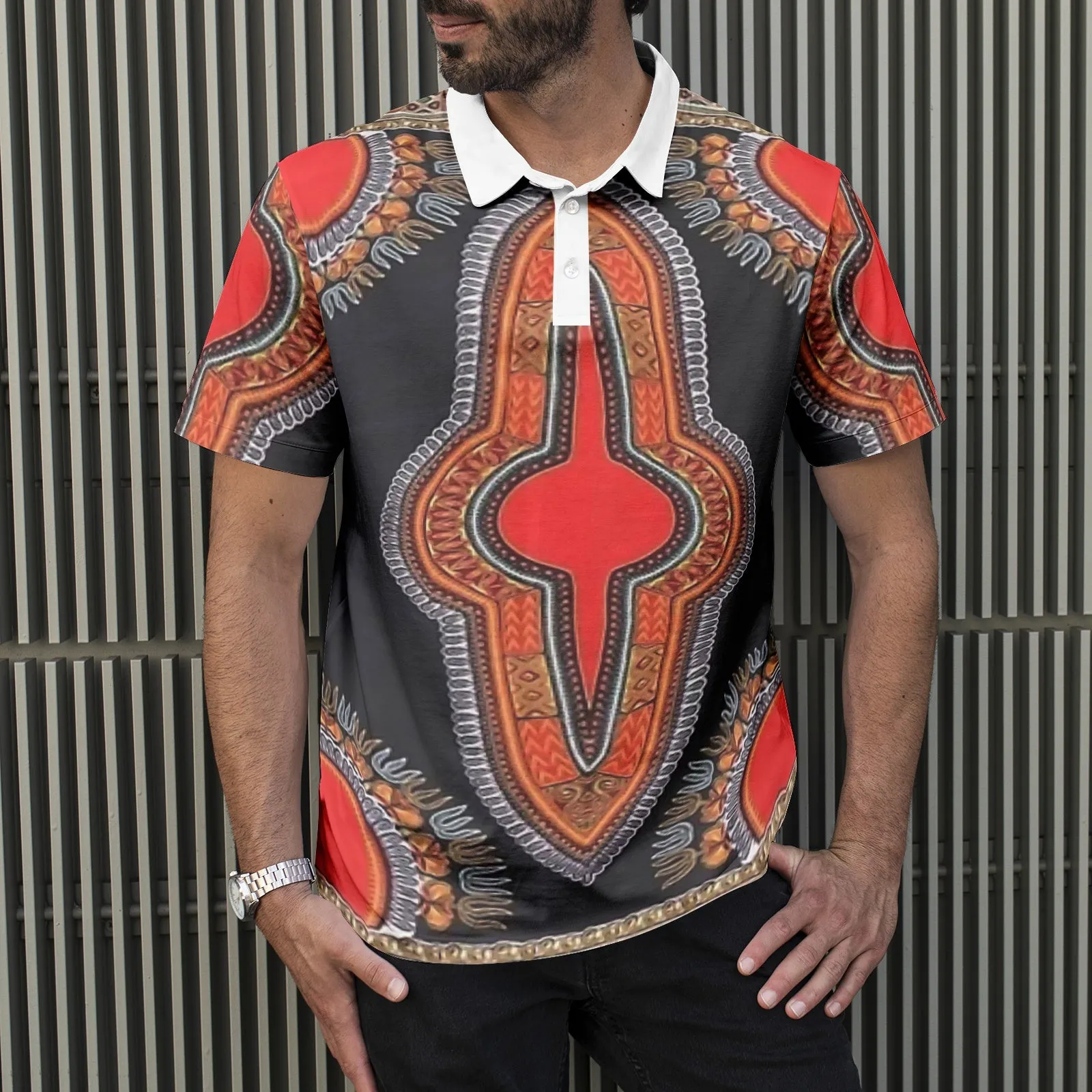 Moyo African Print Men's Polo Shirts