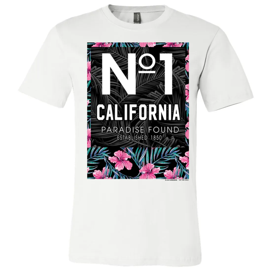 No 1 California Paradise Found Asst Colors Mens Lightweight Fitted T-Shirt/tee
