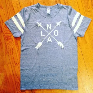 NOLA Arrow, Vintage Football Jersey Style, Unisex