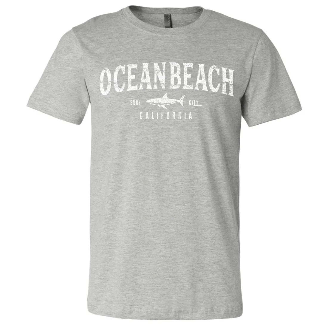 Ocean Beach California Asst Colors Mens Lightweight Fitted T-Shirt/tee