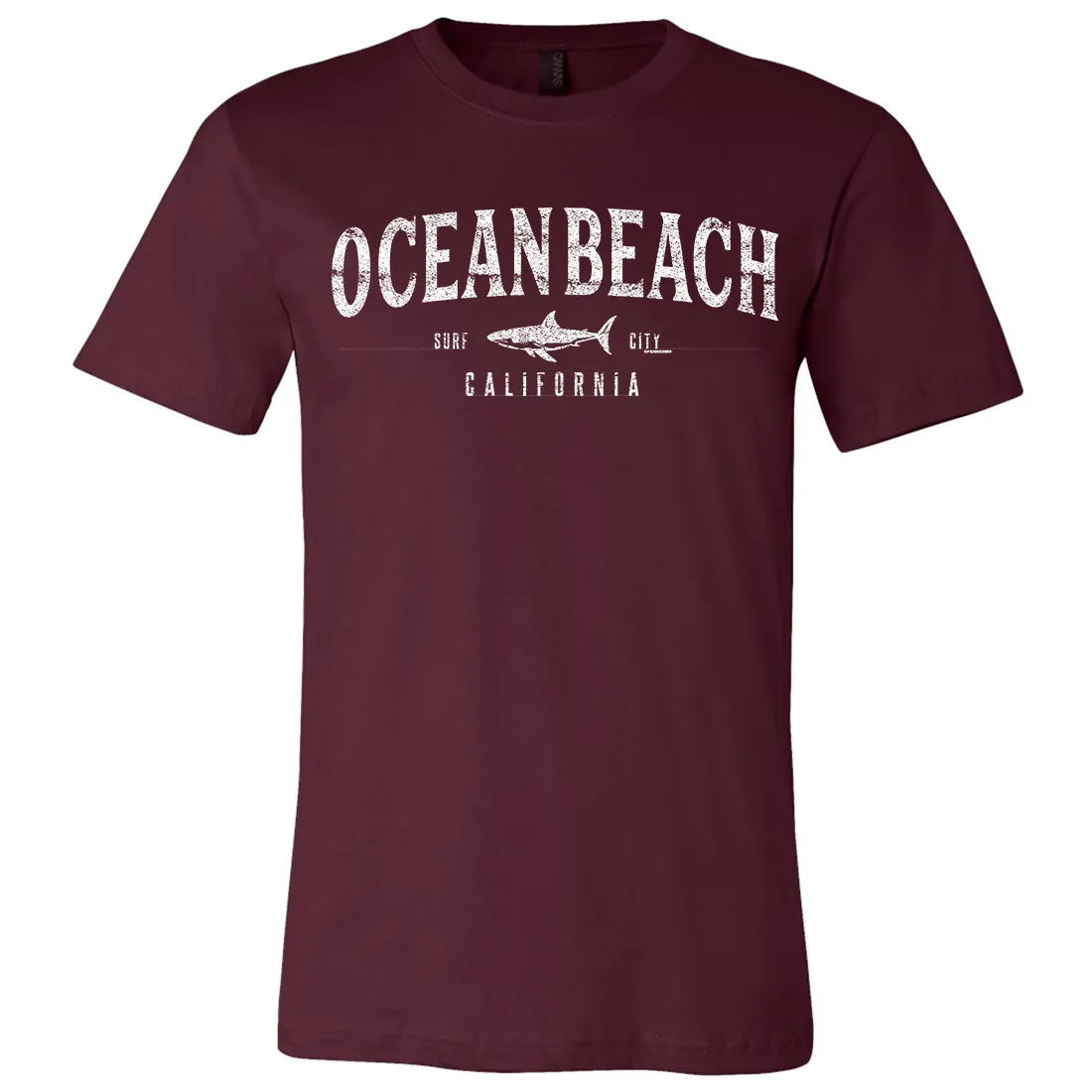 Ocean Beach California Asst Colors Mens Lightweight Fitted T-Shirt/tee