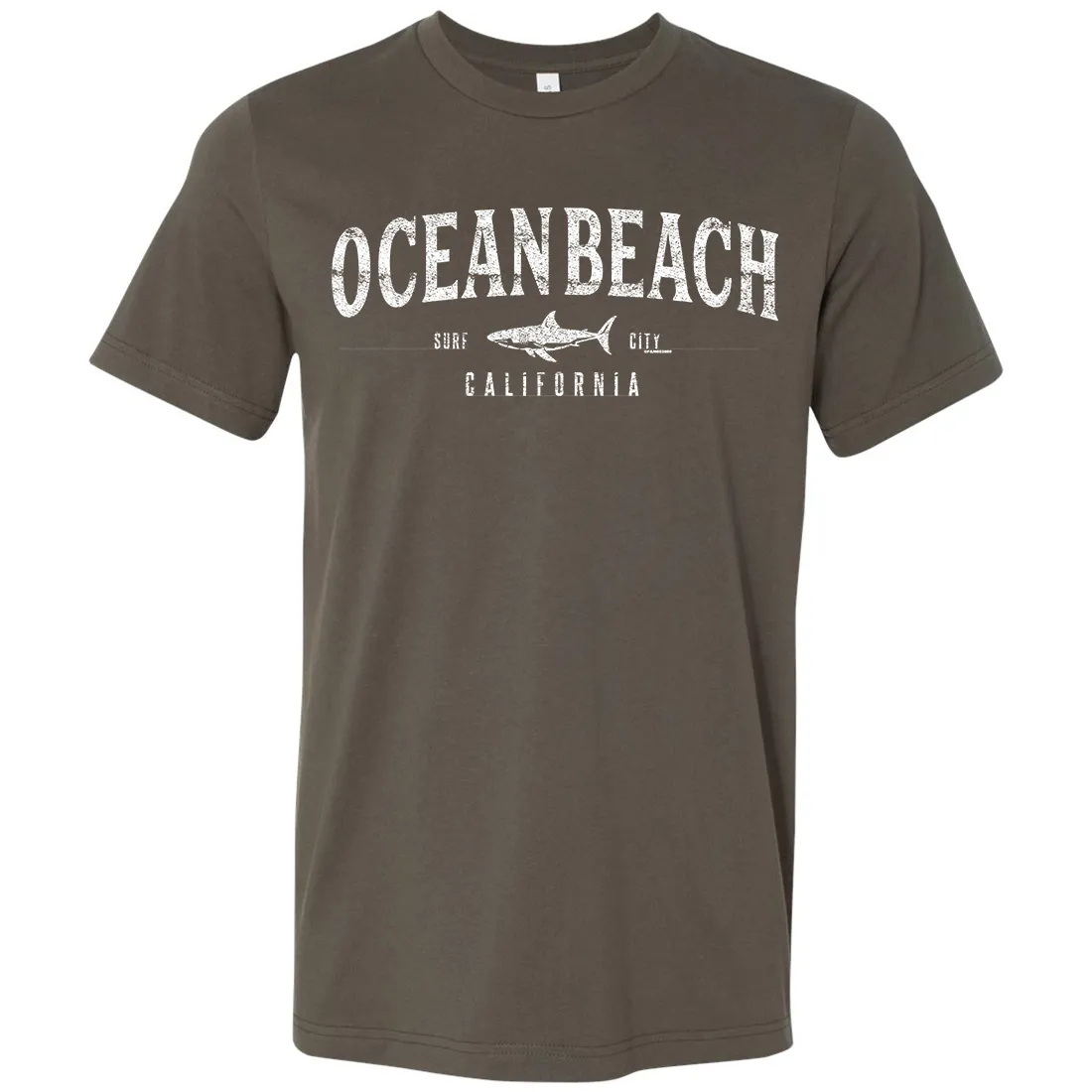 Ocean Beach California Asst Colors Mens Lightweight Fitted T-Shirt/tee