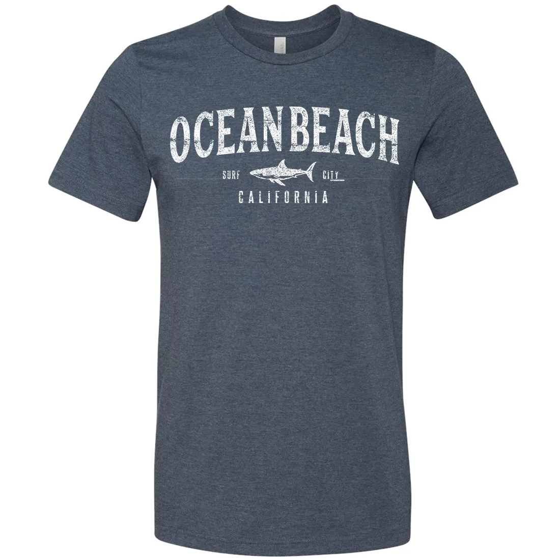Ocean Beach California Asst Colors Mens Lightweight Fitted T-Shirt/tee