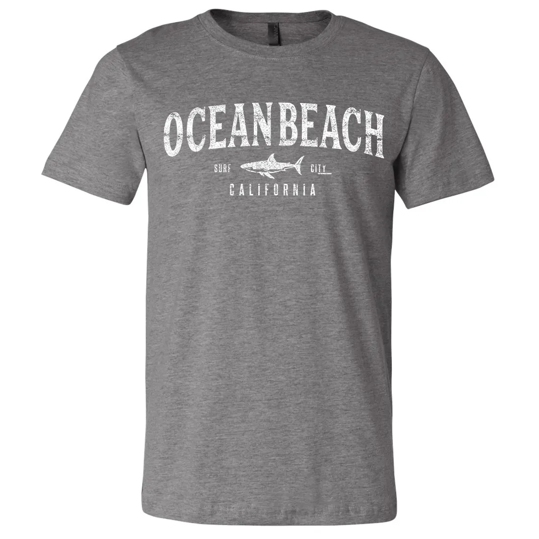 Ocean Beach California Asst Colors Mens Lightweight Fitted T-Shirt/tee