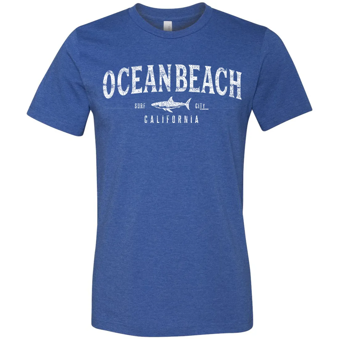 Ocean Beach California Asst Colors Mens Lightweight Fitted T-Shirt/tee