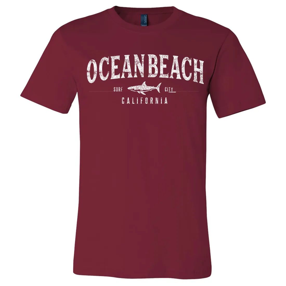 Ocean Beach California Asst Colors Mens Lightweight Fitted T-Shirt/tee