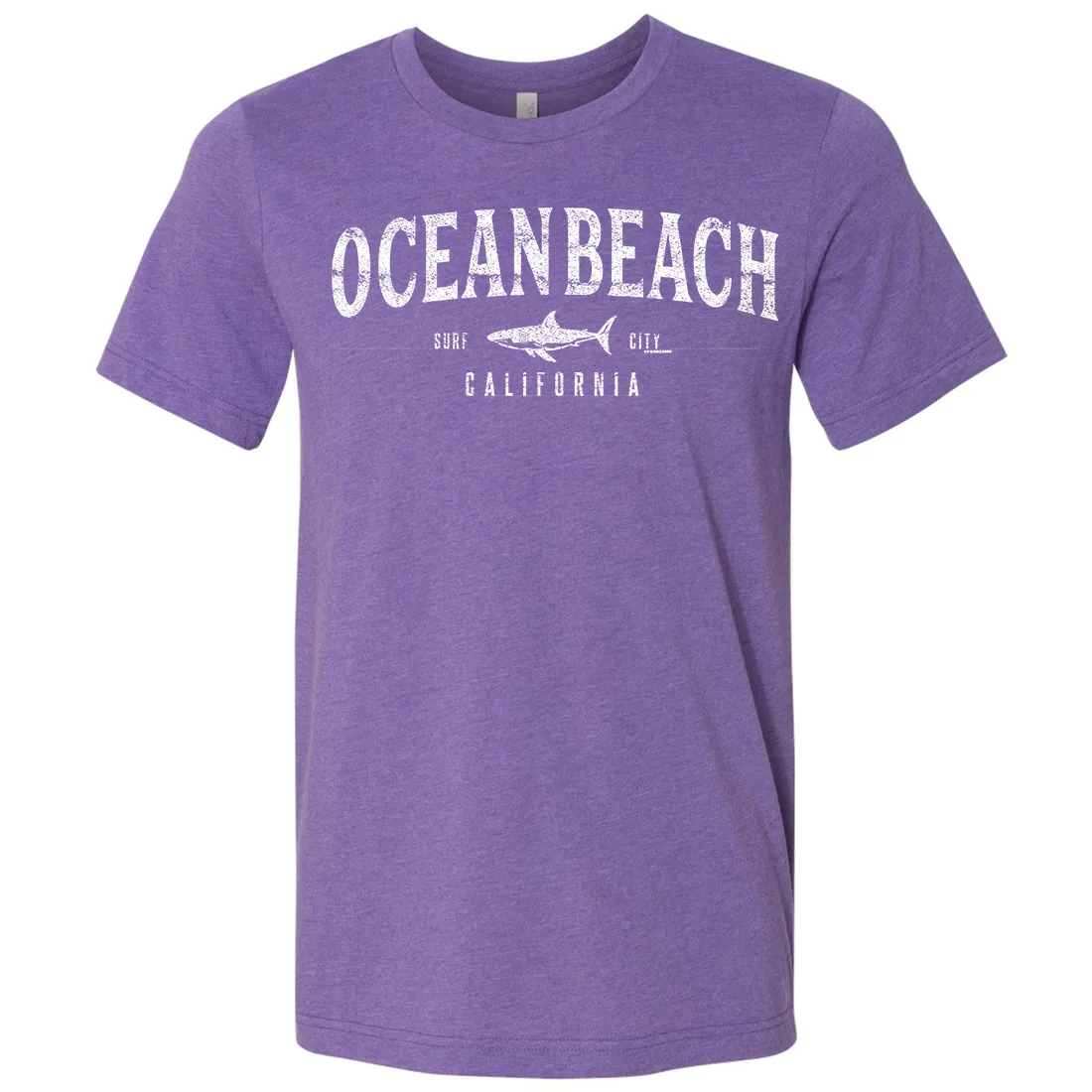 Ocean Beach California Asst Colors Mens Lightweight Fitted T-Shirt/tee