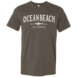 Ocean Beach California Asst Colors Mens Lightweight Fitted T-Shirt/tee