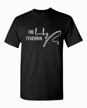 One Lucky Fisherman / best cash Couple Matching T-shirt Valentine's Day T-shirt