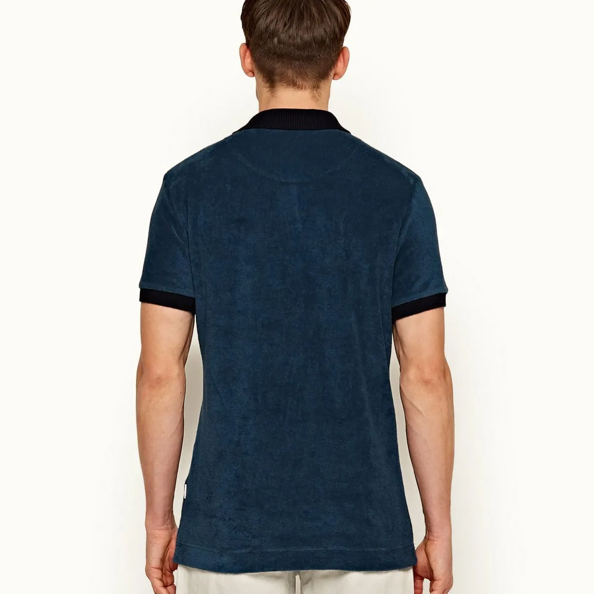 Orlebar Brown - Jarrett Towelling Polo Shirt in Blue Slate