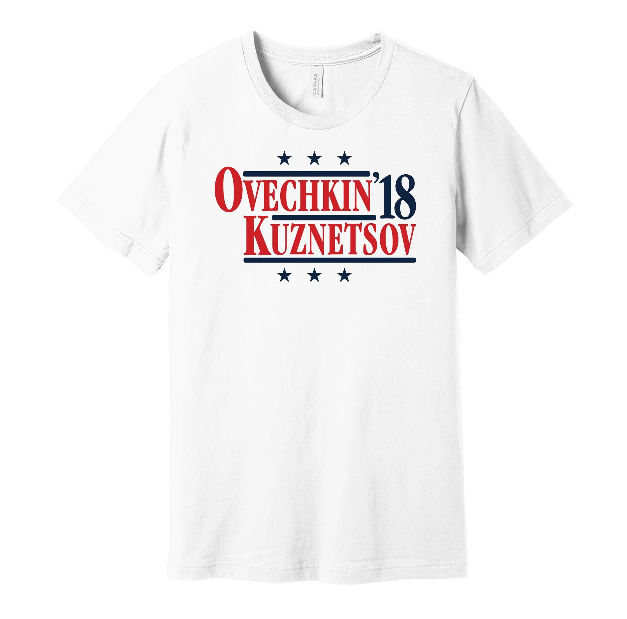 Ovechkin & Kuznetsov '18 - Washington Hockey Legends Political Campaign Parody T-Shirt - Hyper Than Hype Shirts