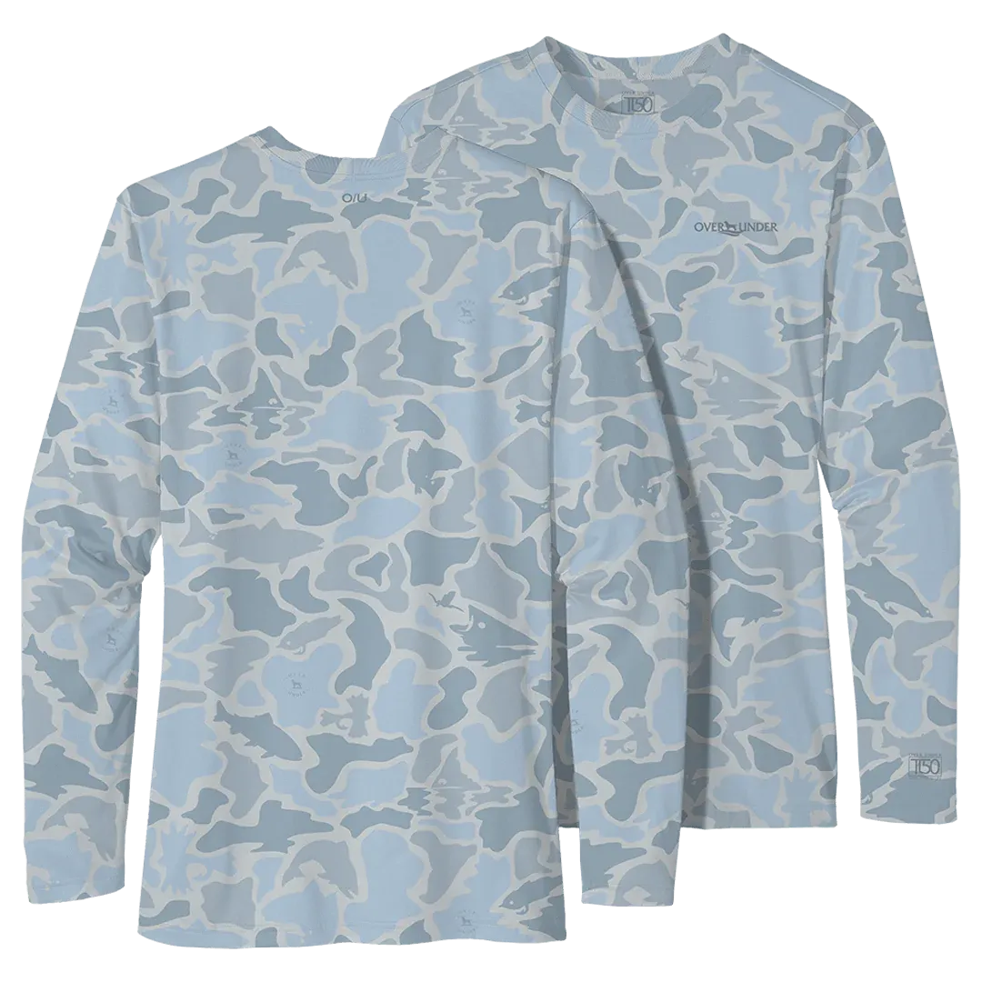 Over Under Tidal Tech Water Camo Redfish LS Shirt