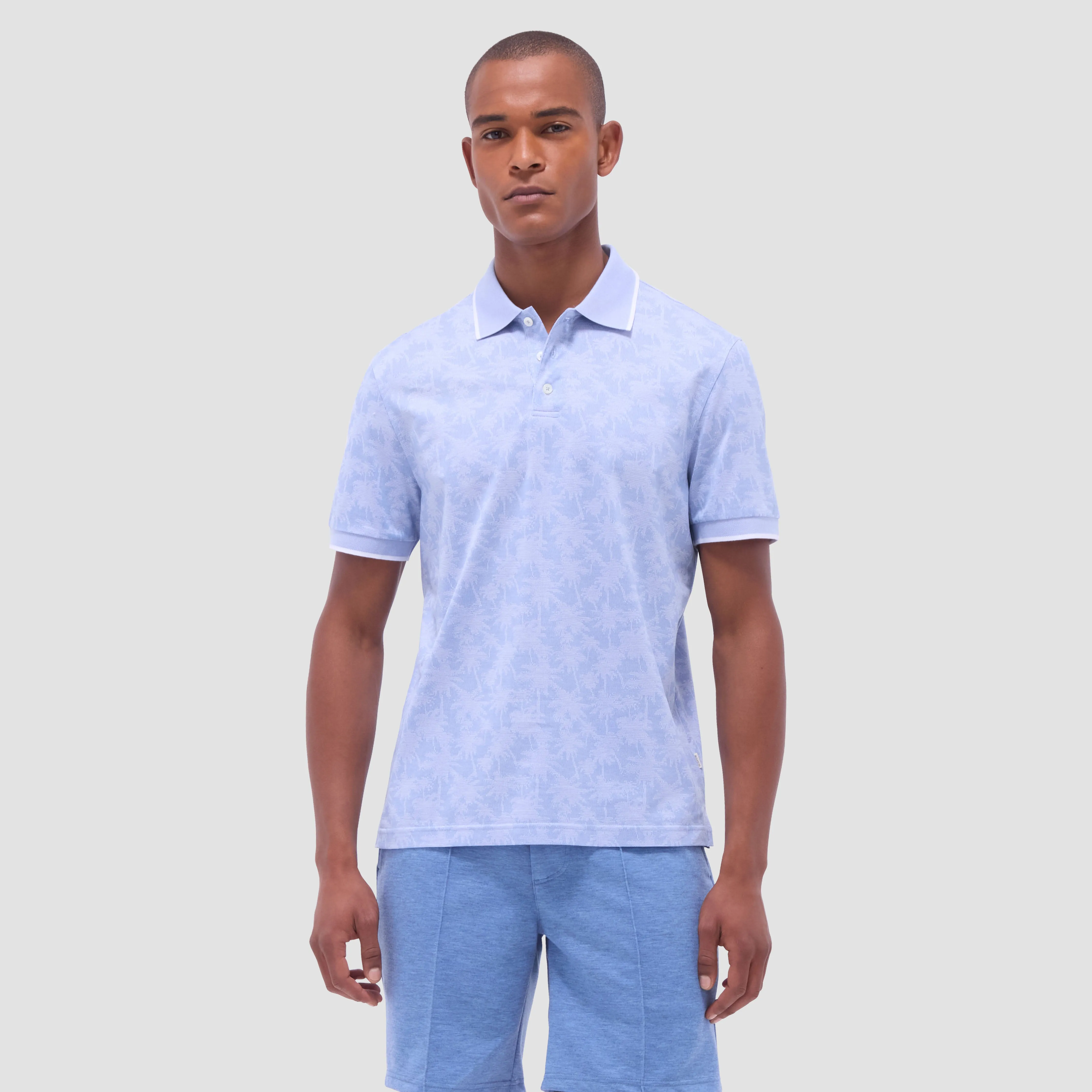 Palm Tree Jacquard Polo Shirt