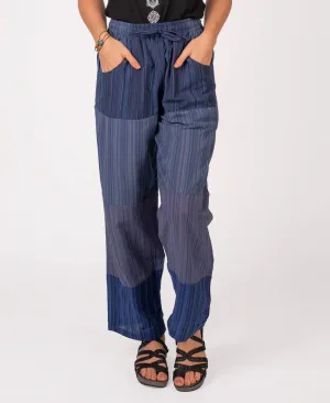Patchwork Pants - Blue