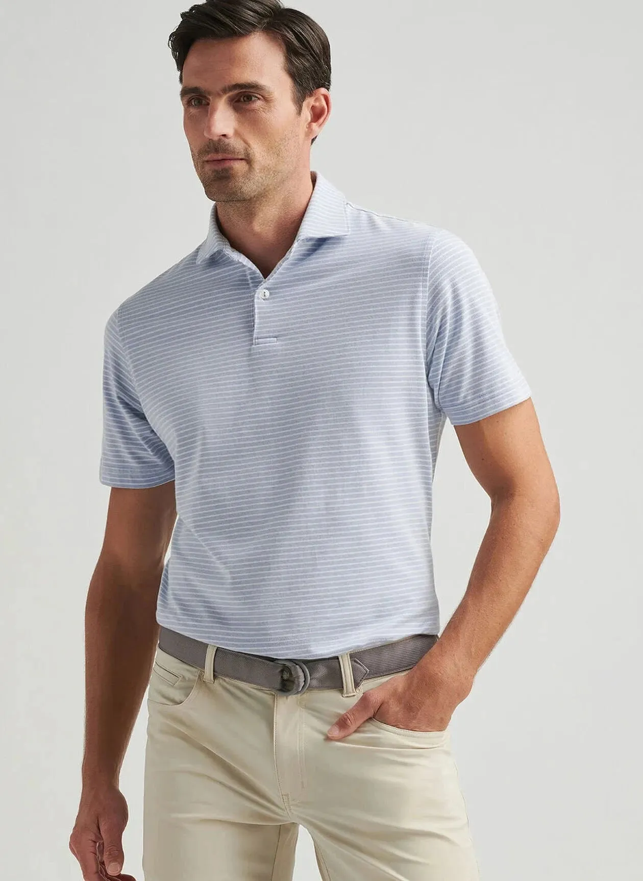 Peter Millar Albatross Cotton Blend Piqué Polo