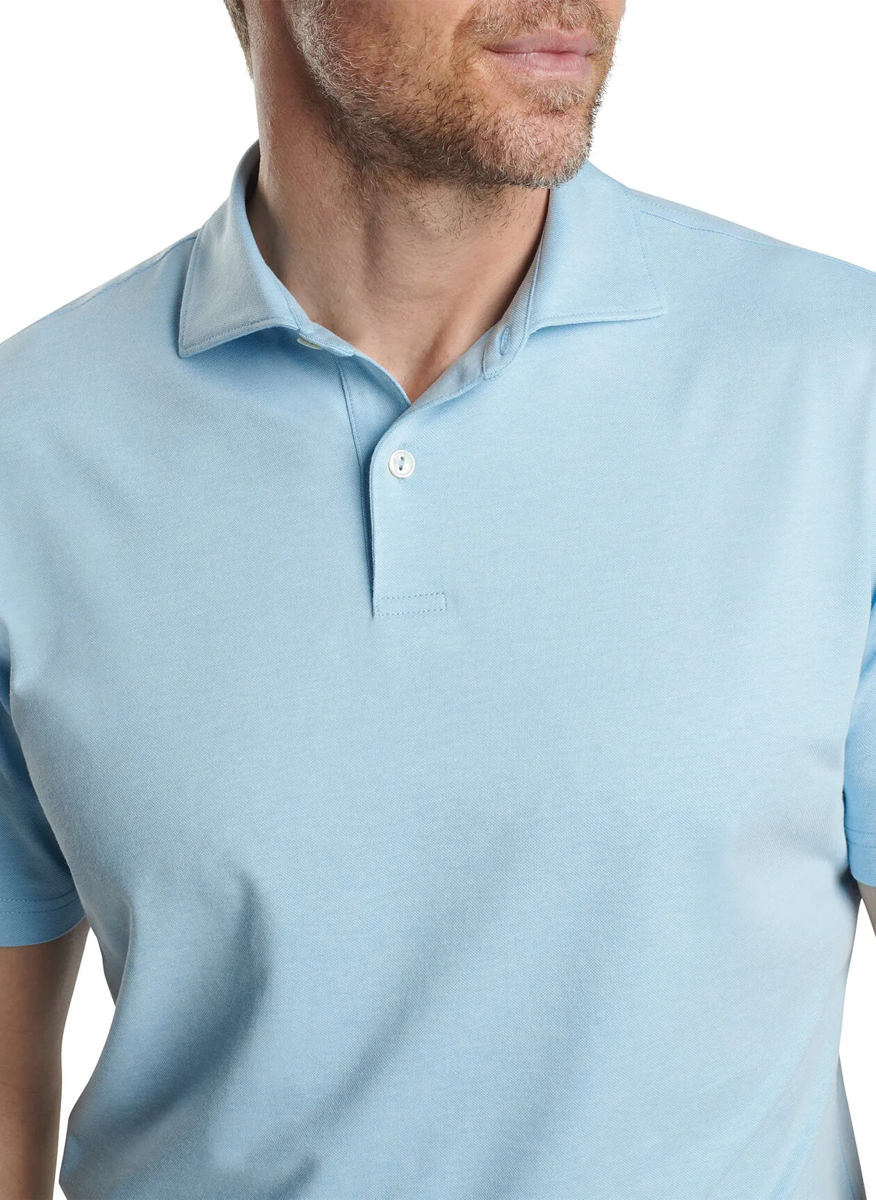 Peter Millar Albatross Cotton Pique Polo - Blue Frost