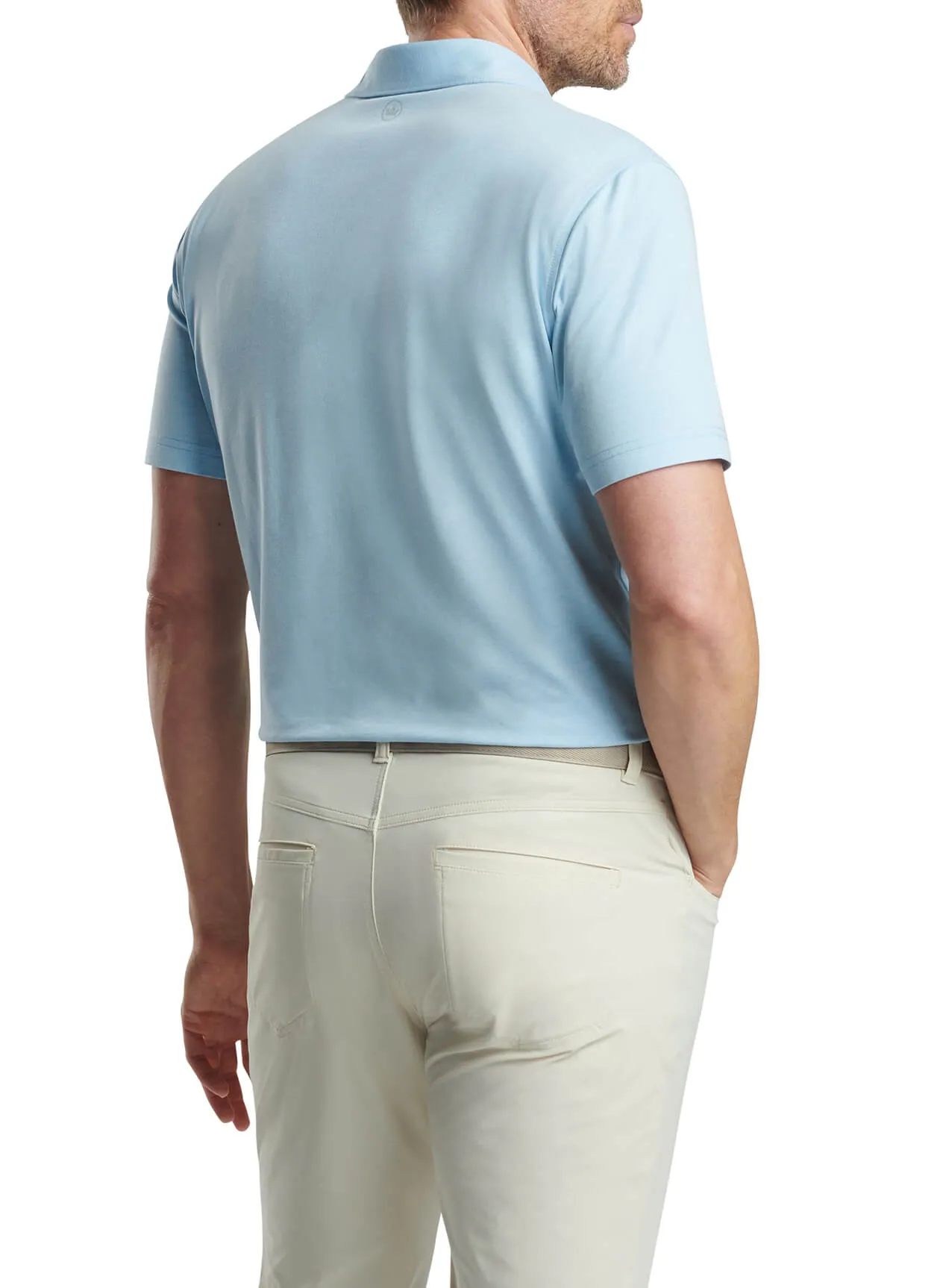 Peter Millar Albatross Cotton Pique Polo - Blue Frost