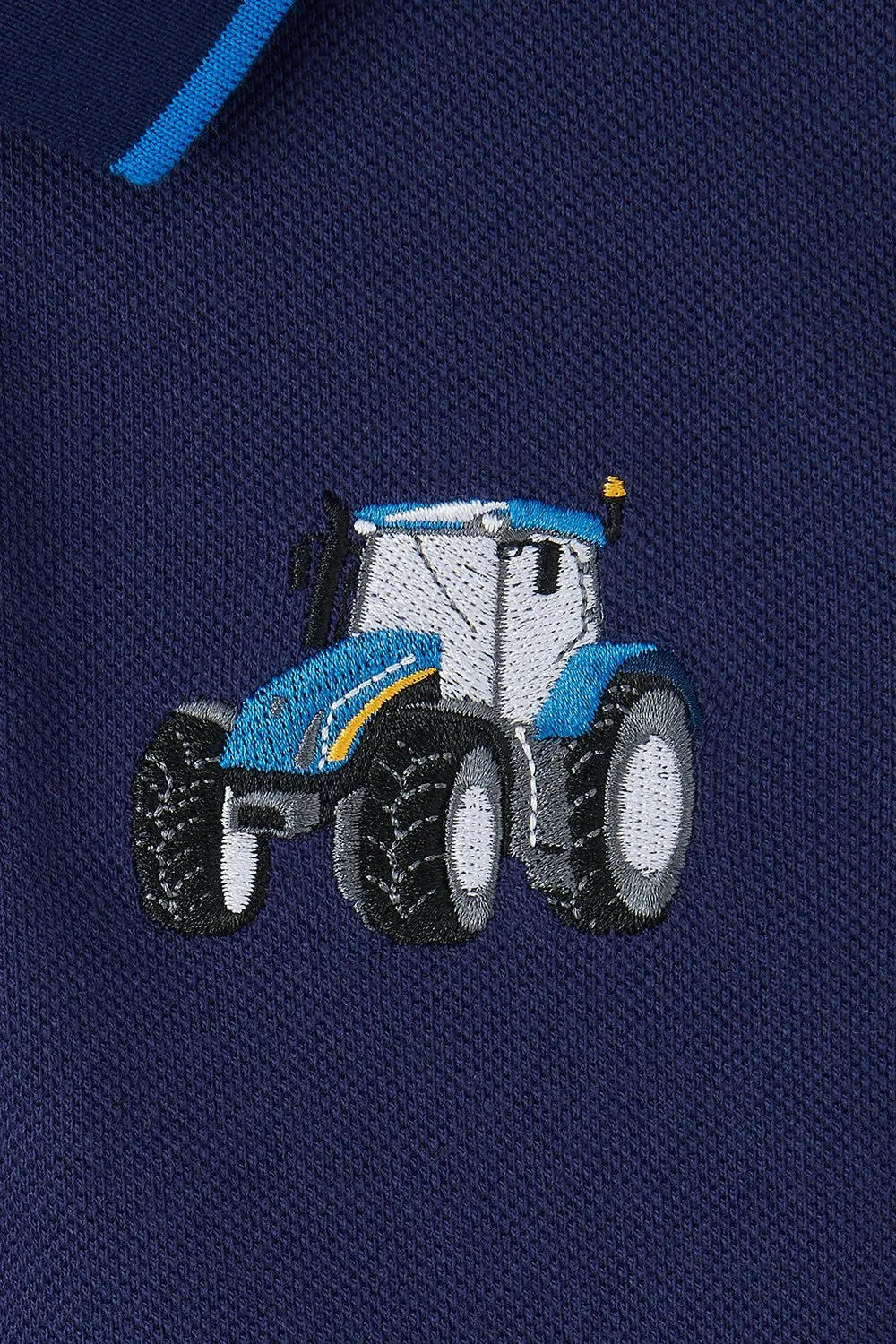 Pier Short Sleeve Polo Shirt - Blue Tractor