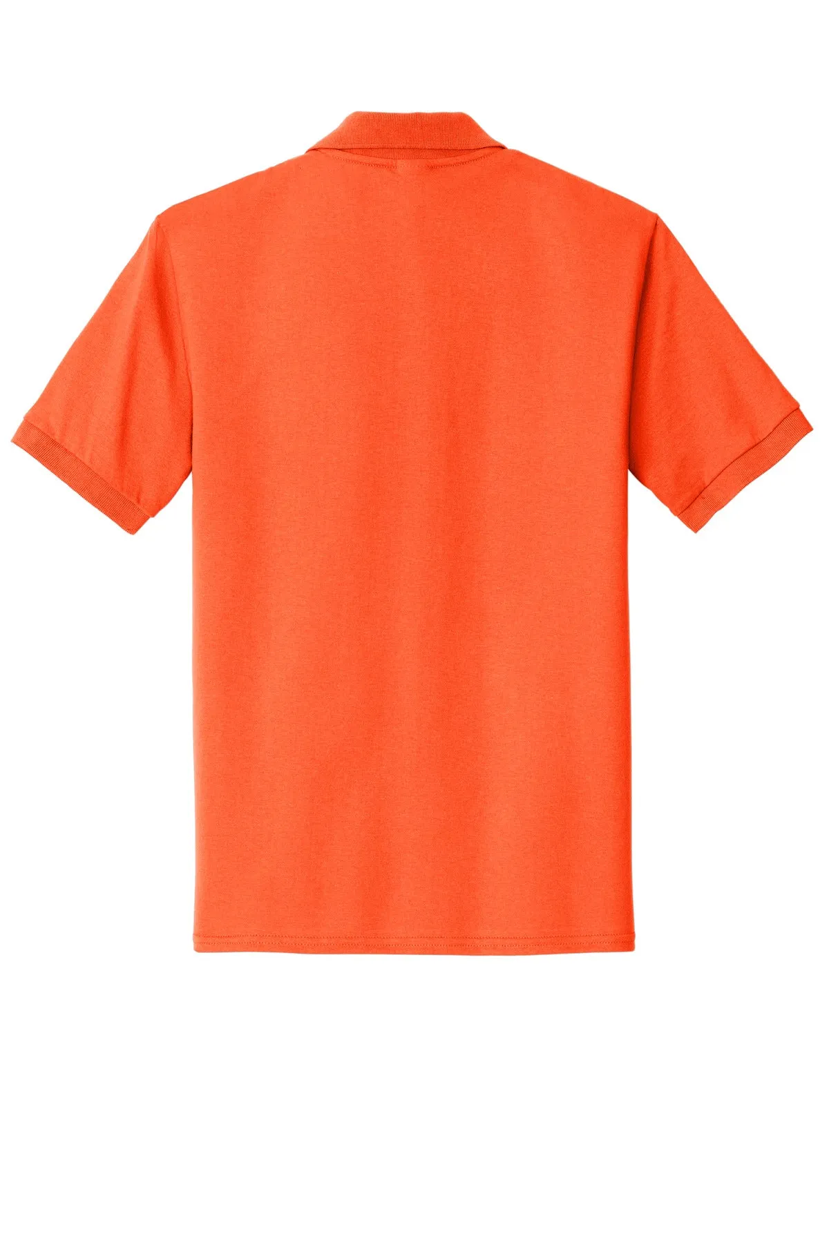 Port & Company Core Blend Jersey Knit Pocket Polo. KP55P Safety Orange