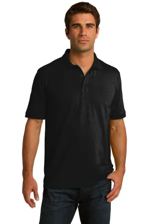 Port & Company Tall Core Blend Jersey Knit Polo. KP55T Jet Black Tall