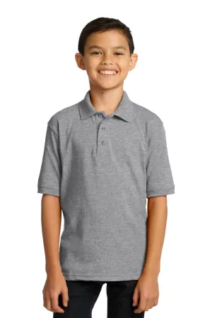 Port & Company Youth Core Blend Jersey Knit Polo. KP55Y Athletic Heather
