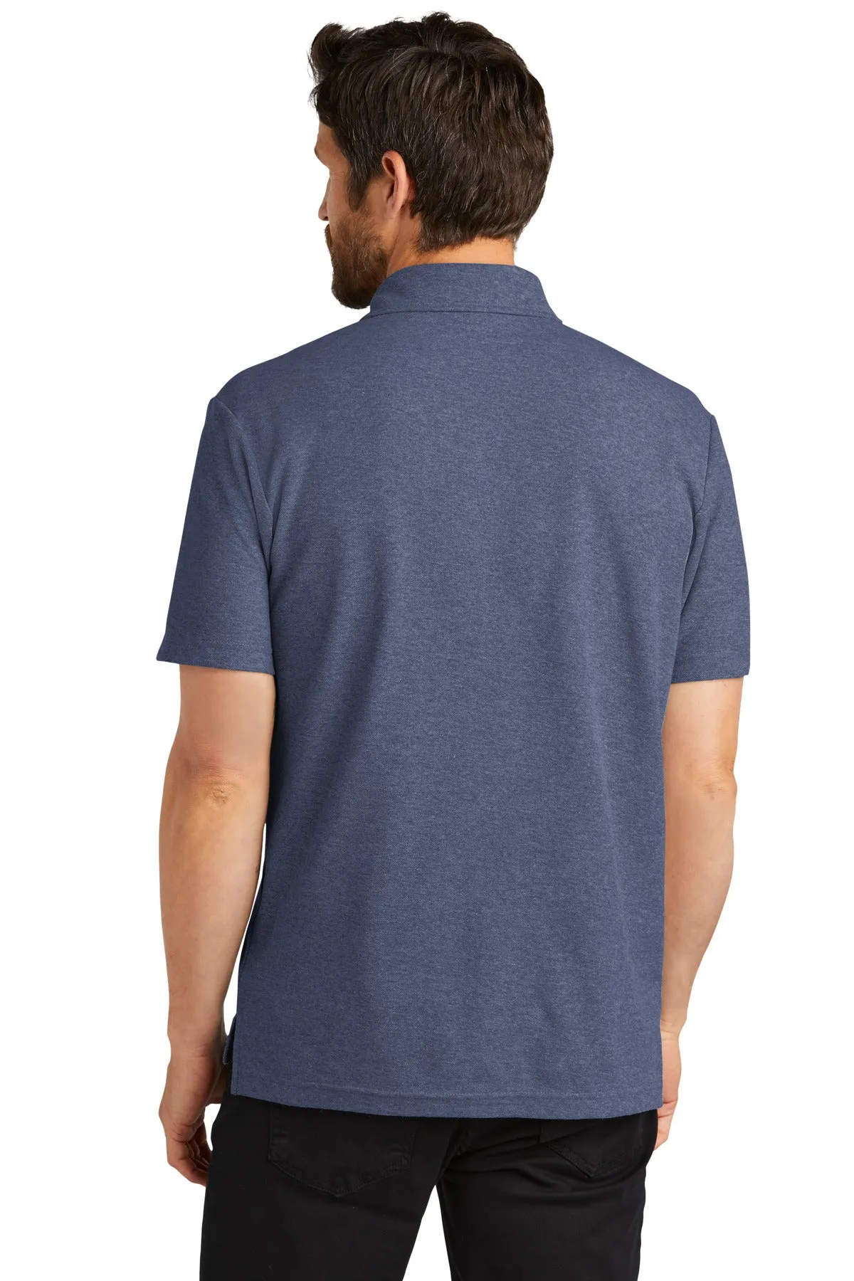 Port Authority C-FREE Cotton Blend Pique Pocket Polo K868 Navy Heather