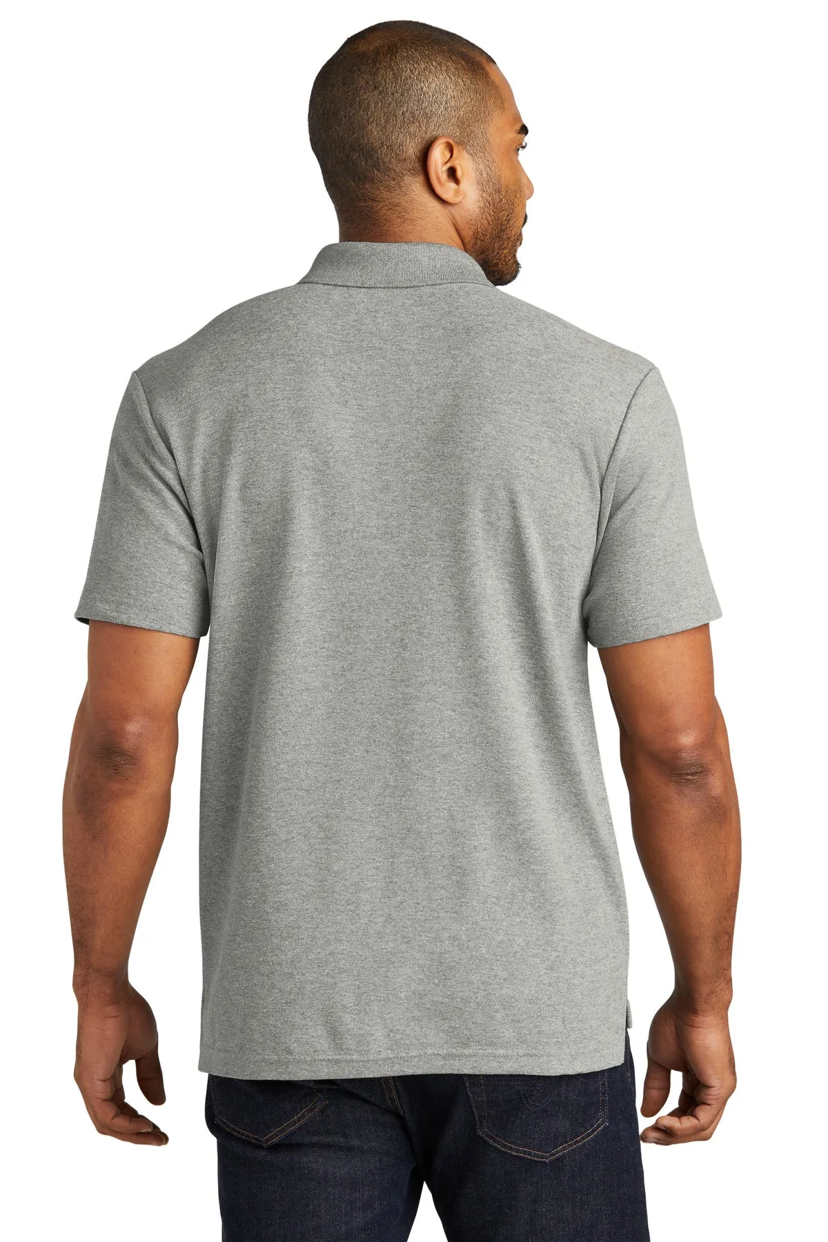 Port Authority C-FREE Cotton Blend Pique Polo K867 Deep Smoke Heather