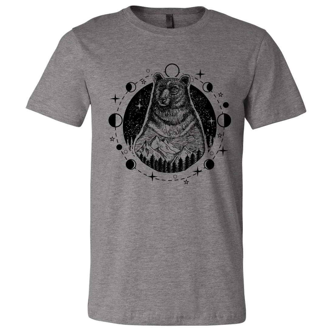 Psychic Moon Forest Grizzly Asst Colors Mens Lightweight Fitted T-Shirt/tee