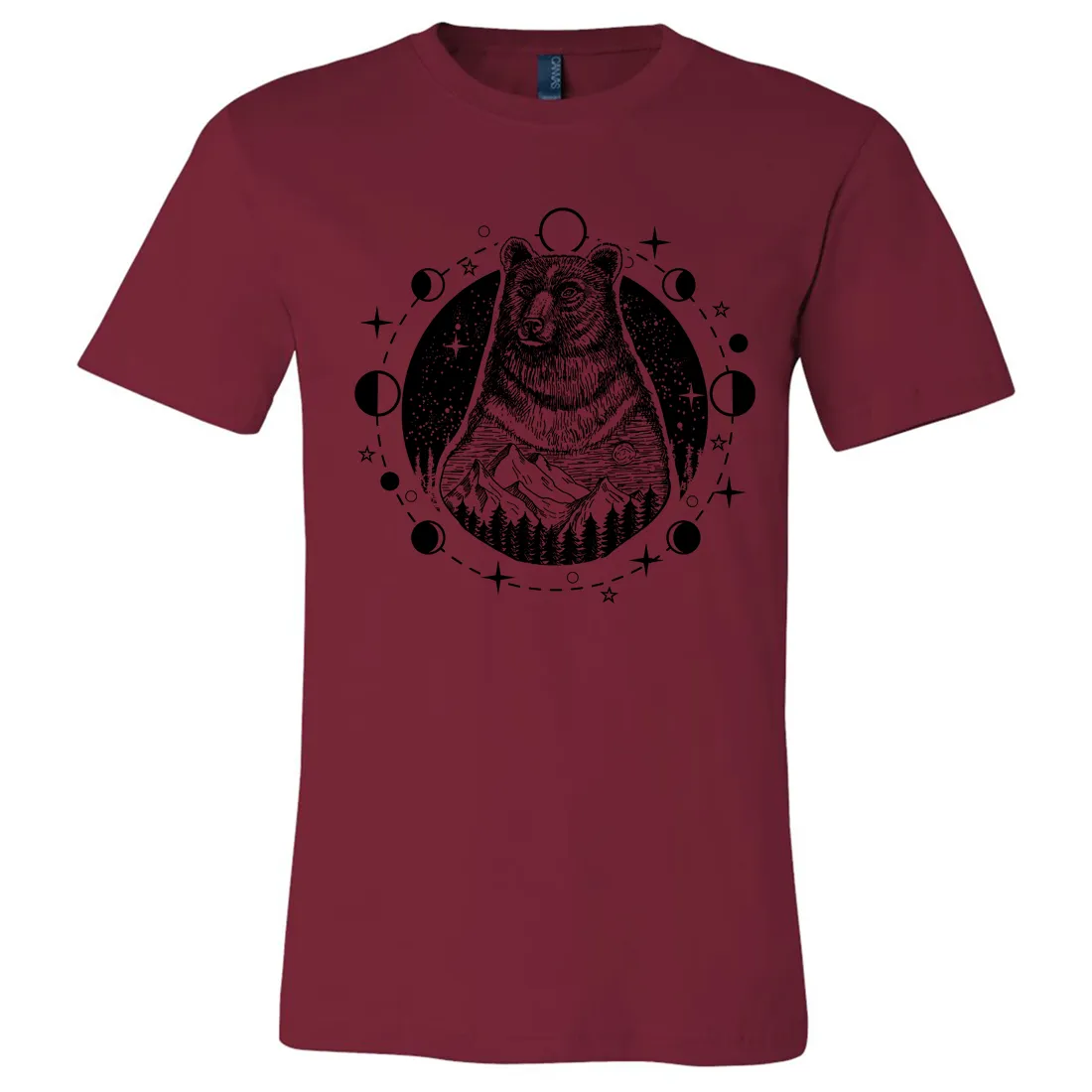 Psychic Moon Forest Grizzly Asst Colors Mens Lightweight Fitted T-Shirt/tee