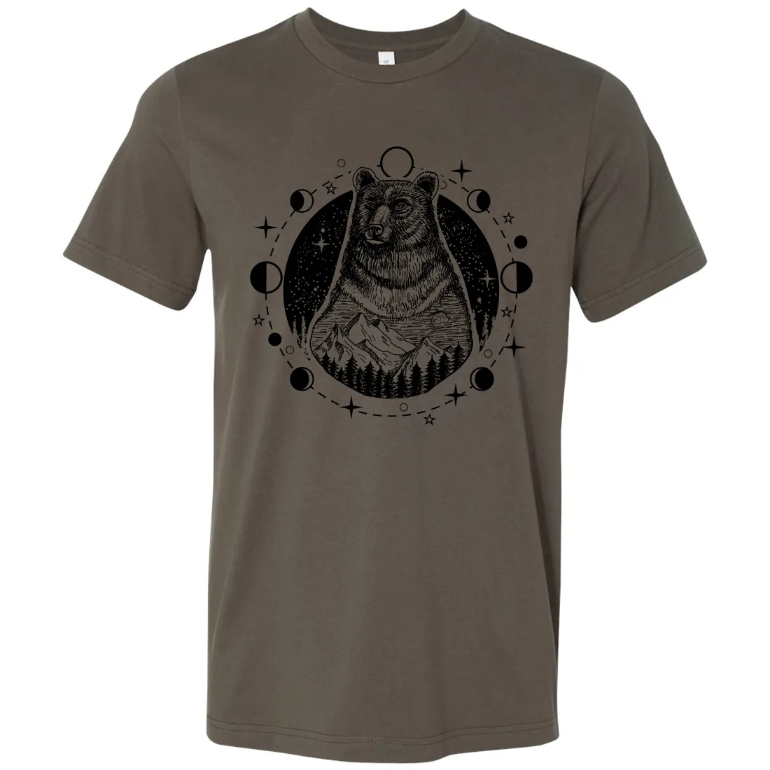 Psychic Moon Forest Grizzly Asst Colors Mens Lightweight Fitted T-Shirt/tee