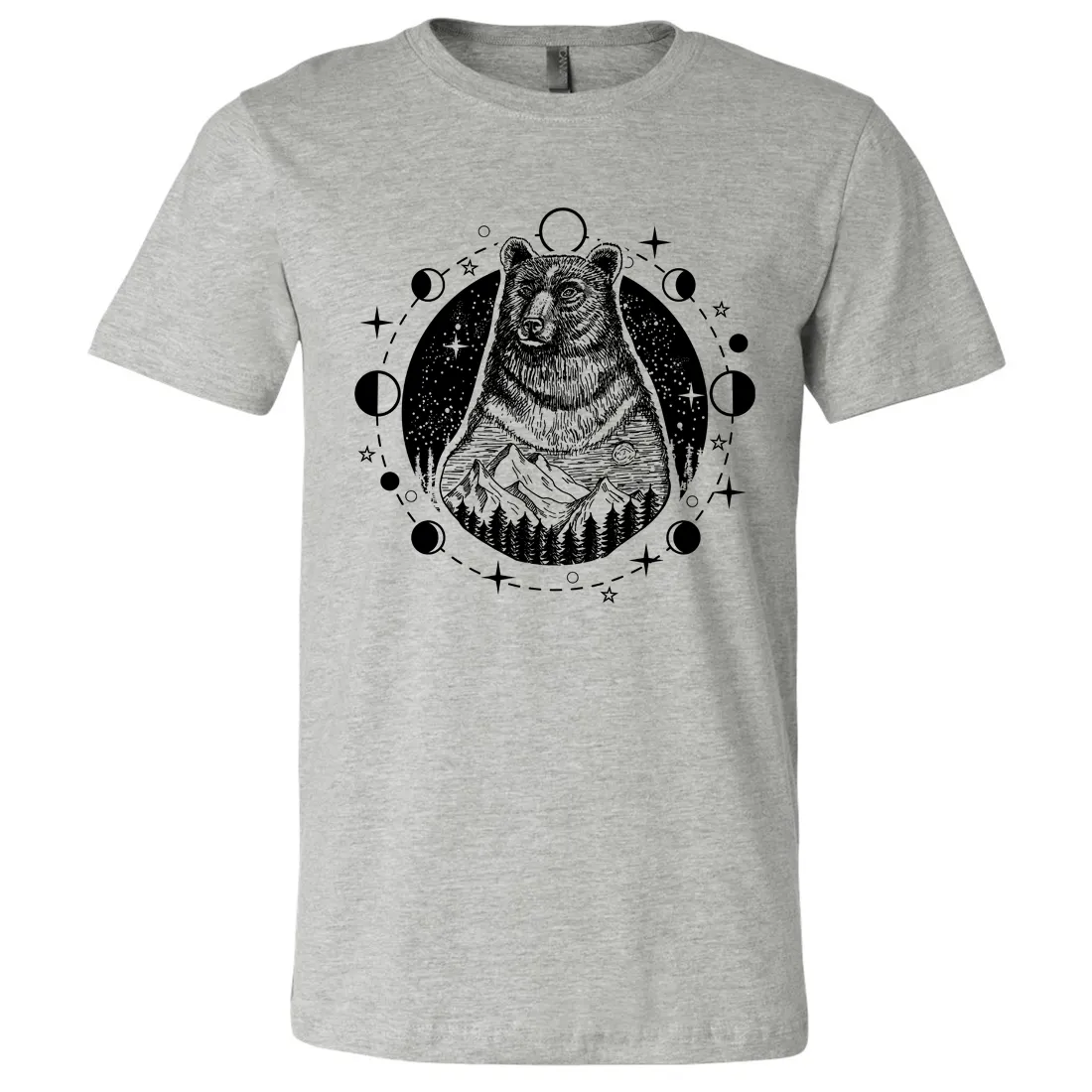 Psychic Moon Forest Grizzly Asst Colors Mens Lightweight Fitted T-Shirt/tee