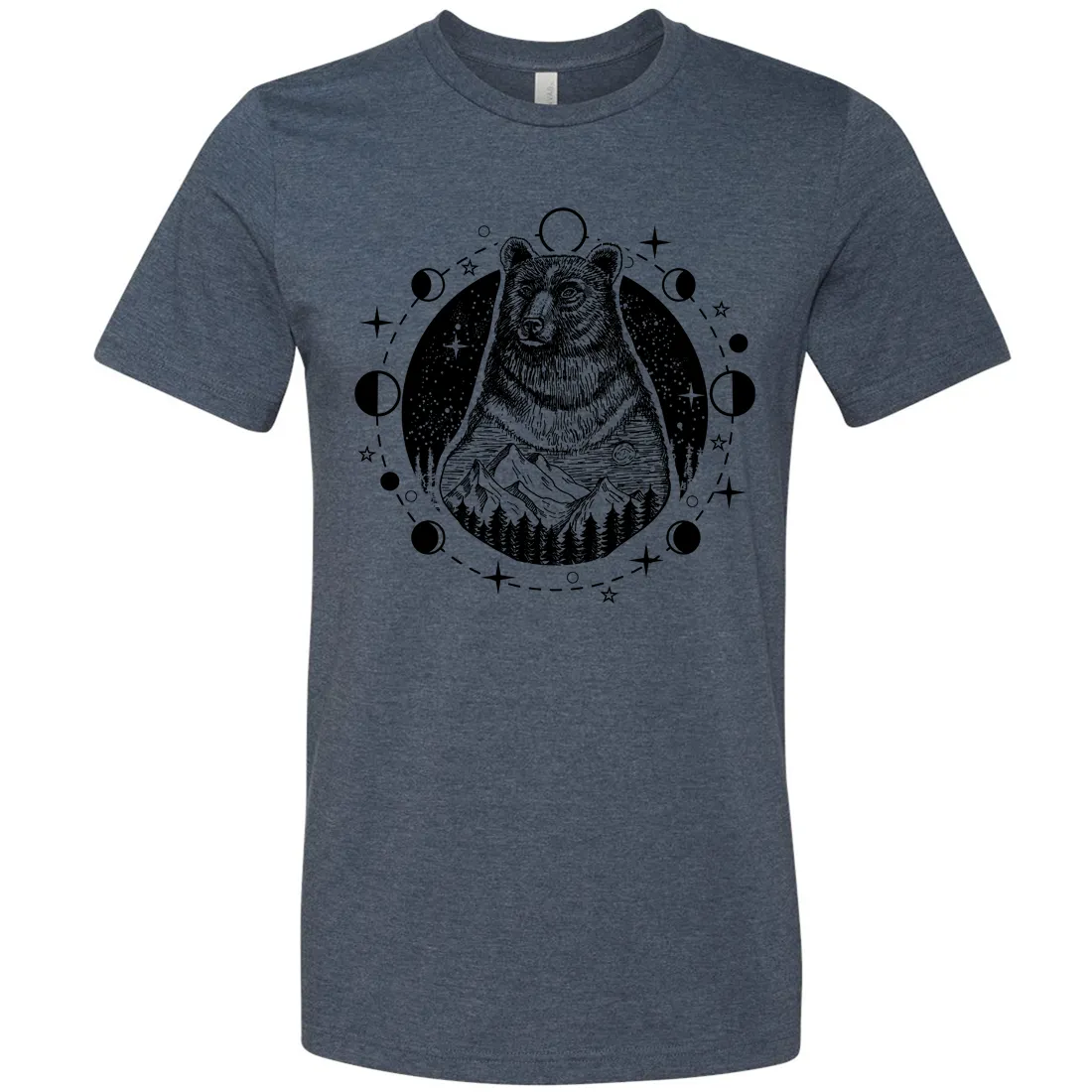 Psychic Moon Forest Grizzly Asst Colors Mens Lightweight Fitted T-Shirt/tee