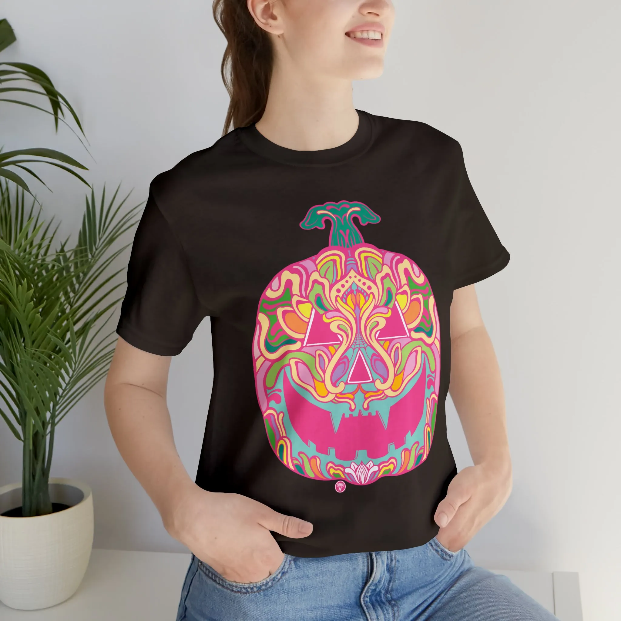 Pumpkinhead (CANDY) by Chaya Av Unisex Short Sleeve T-Shirt DTG (16 Colors Available)