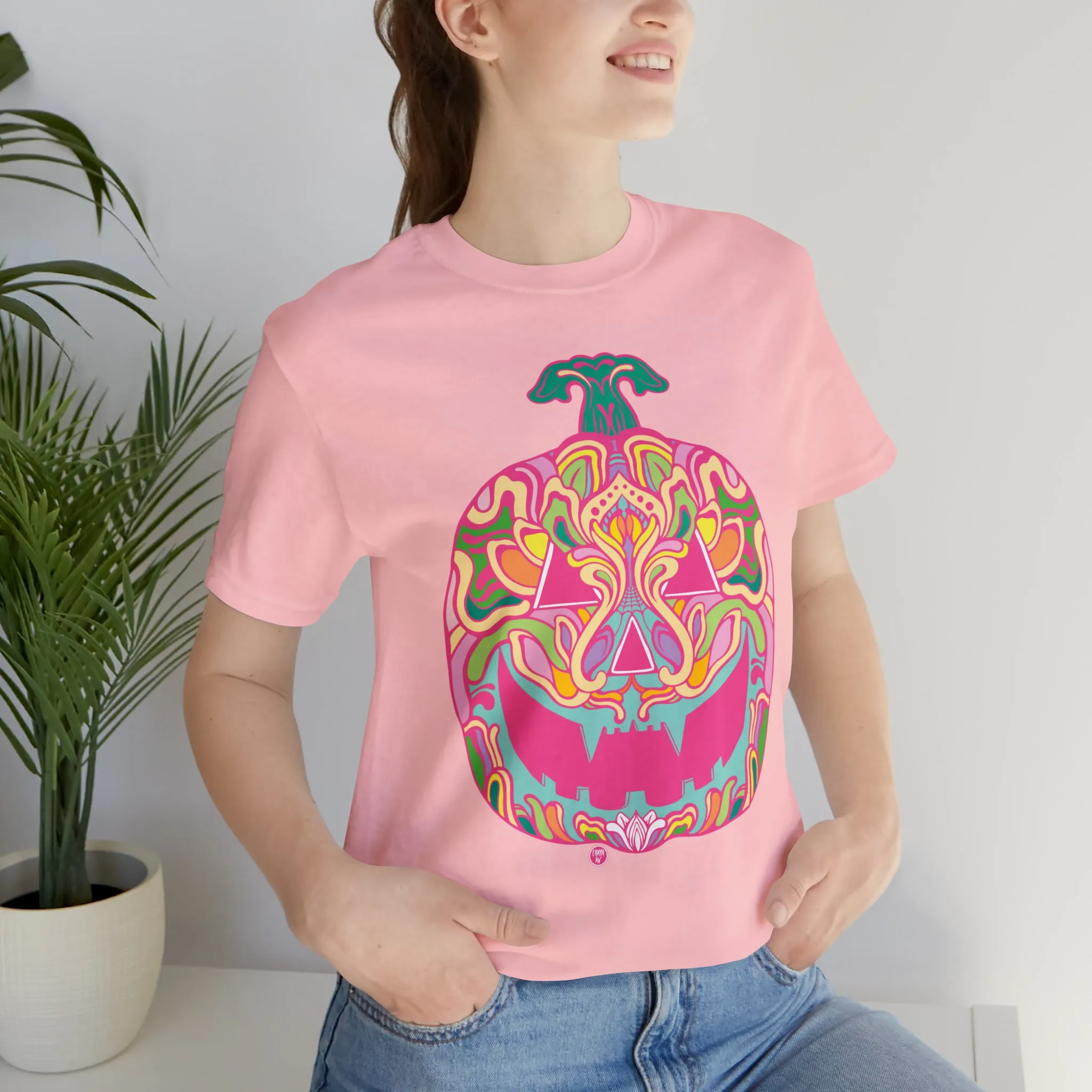 Pumpkinhead (CANDY) by Chaya Av Unisex Short Sleeve T-Shirt DTG (16 Colors Available)