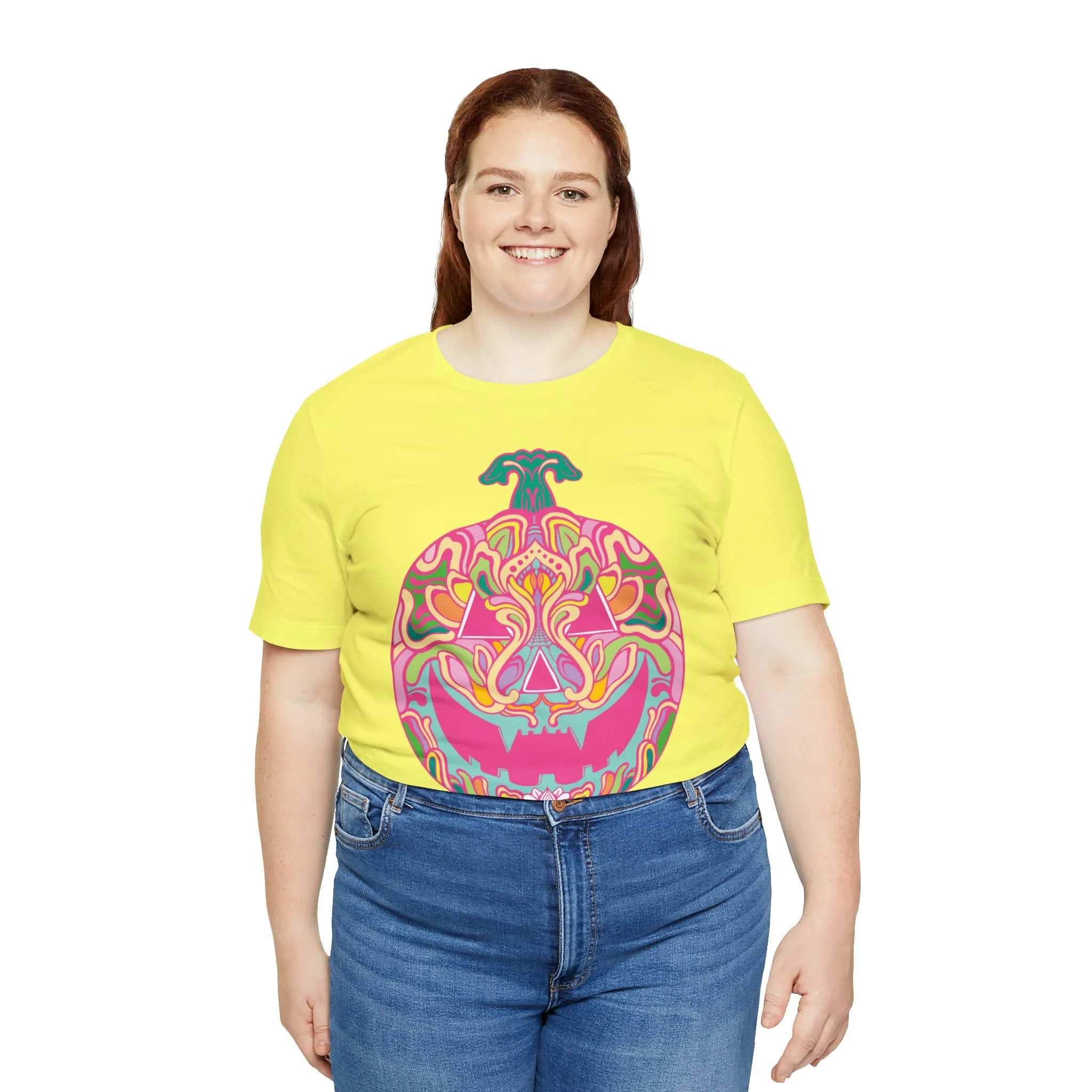 Pumpkinhead (CANDY) by Chaya Av Unisex Short Sleeve T-Shirt DTG (16 Colors Available)