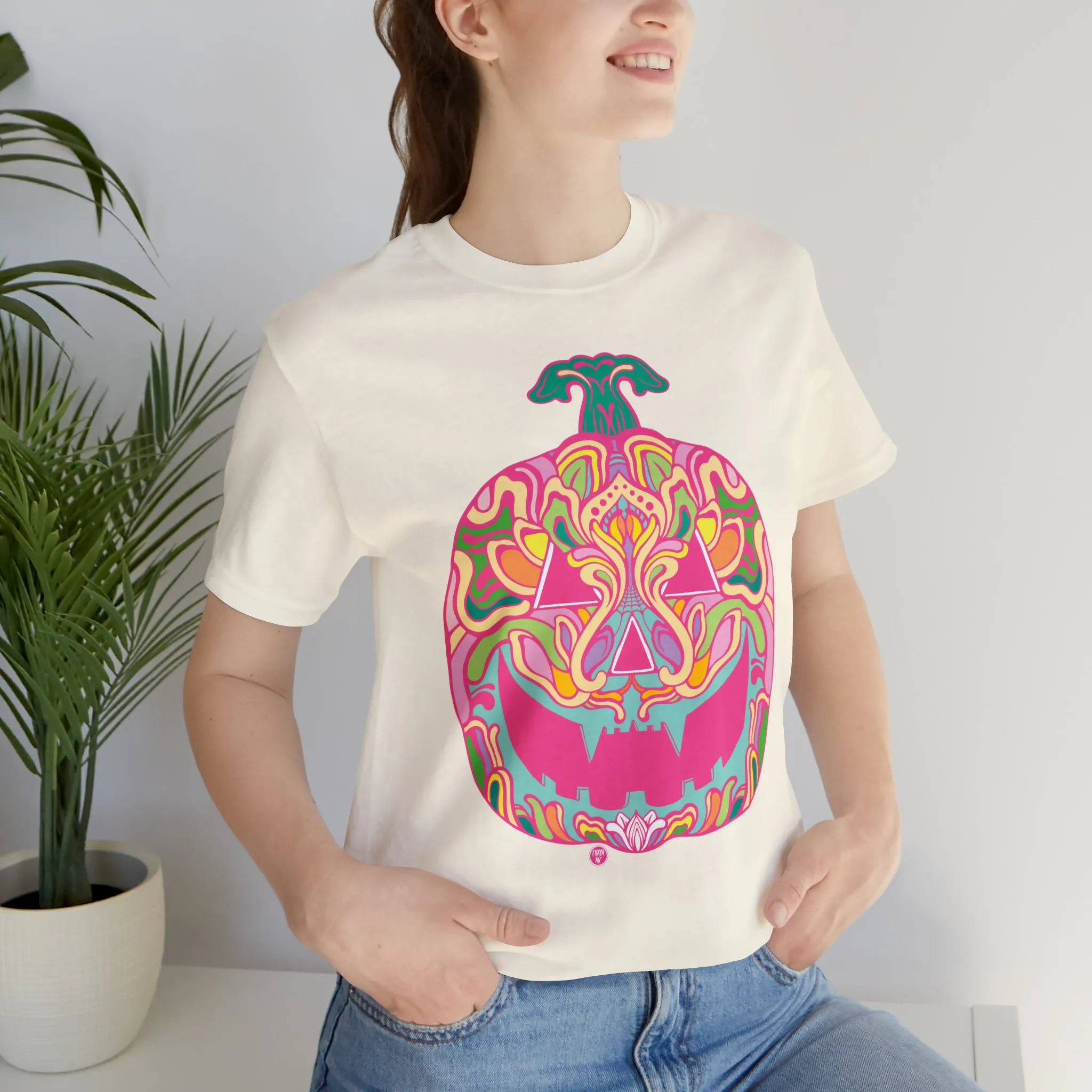 Pumpkinhead (CANDY) by Chaya Av Unisex Short Sleeve T-Shirt DTG (16 Colors Available)