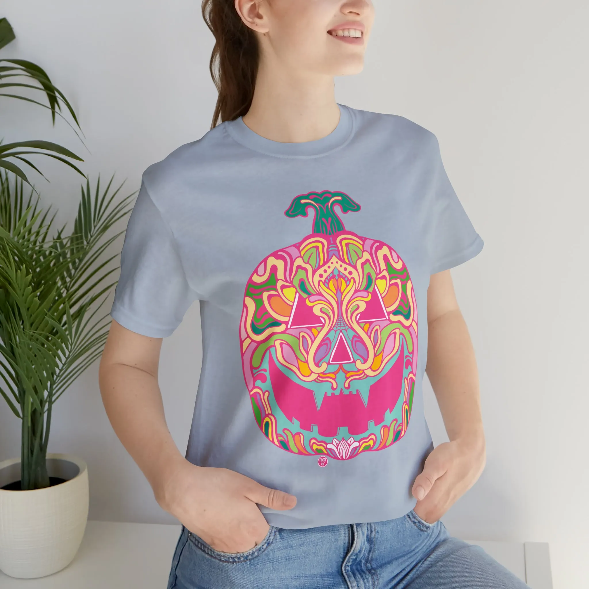 Pumpkinhead (CANDY) by Chaya Av Unisex Short Sleeve T-Shirt DTG (16 Colors Available)