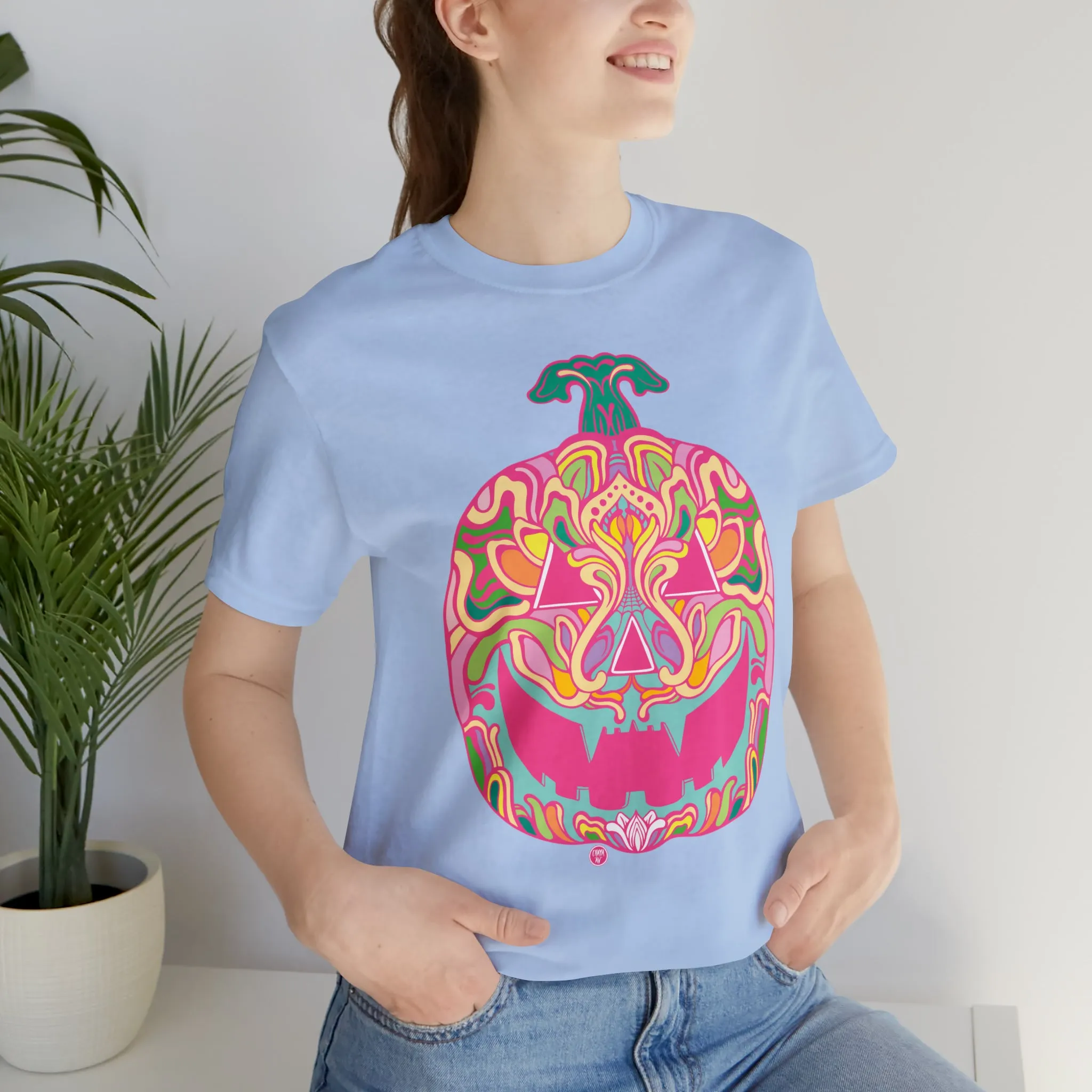 Pumpkinhead (CANDY) by Chaya Av Unisex Short Sleeve T-Shirt DTG (16 Colors Available)