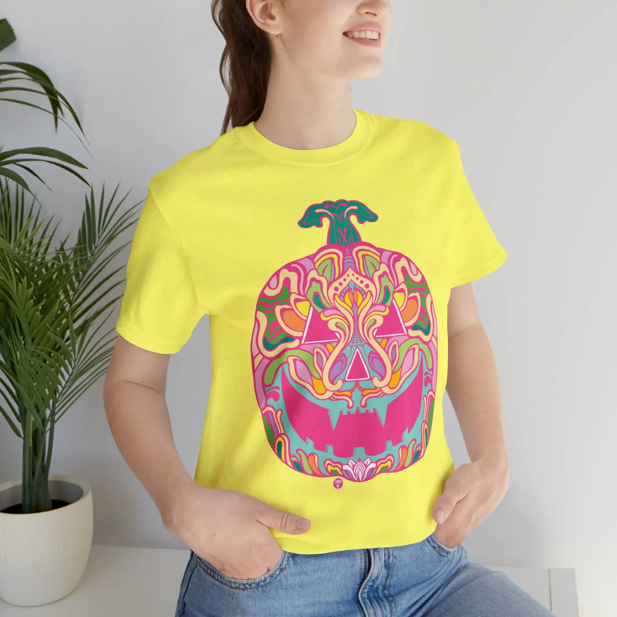 Pumpkinhead (CANDY) by Chaya Av Unisex Short Sleeve T-Shirt DTG (16 Colors Available)