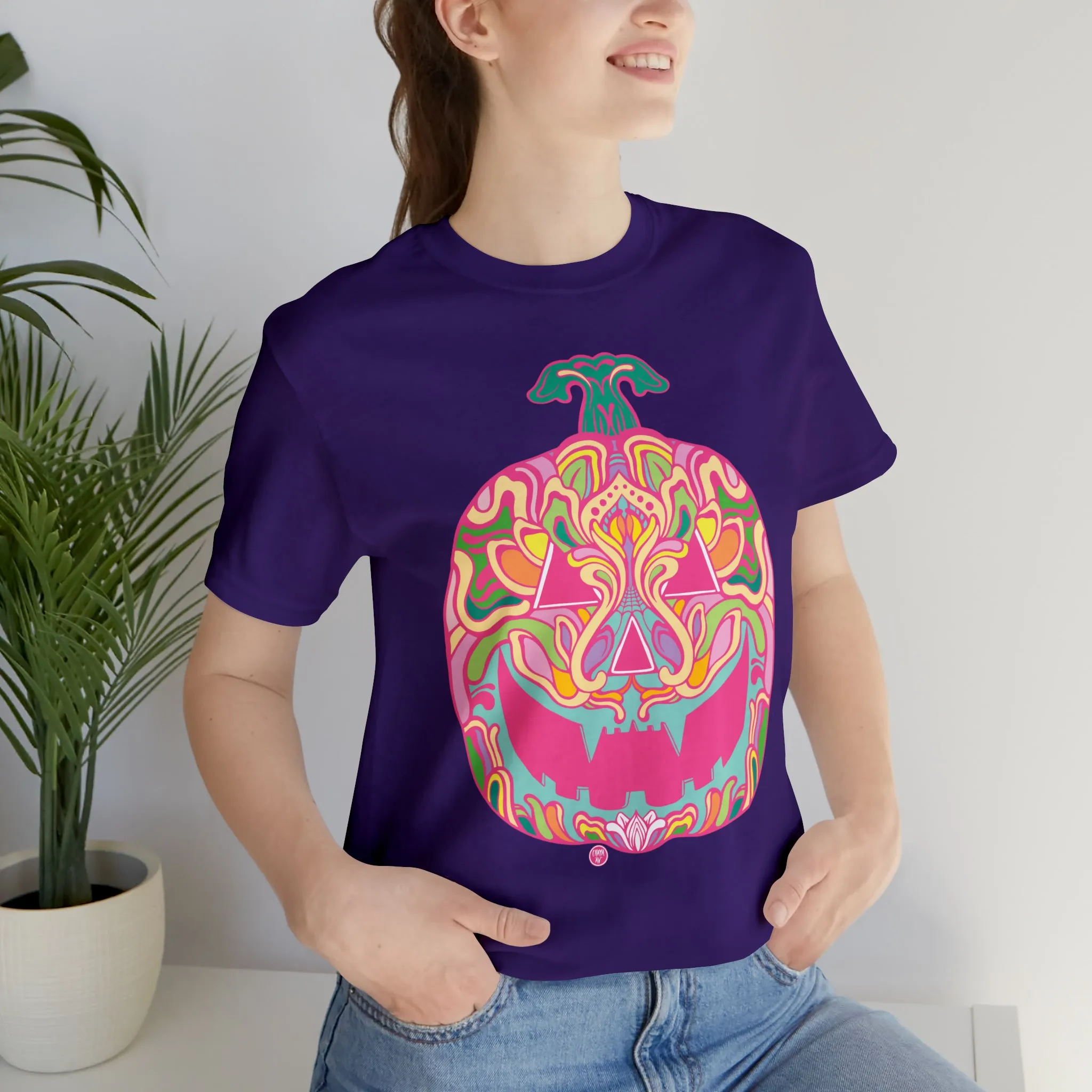 Pumpkinhead (CANDY) by Chaya Av Unisex Short Sleeve T-Shirt DTG (16 Colors Available)