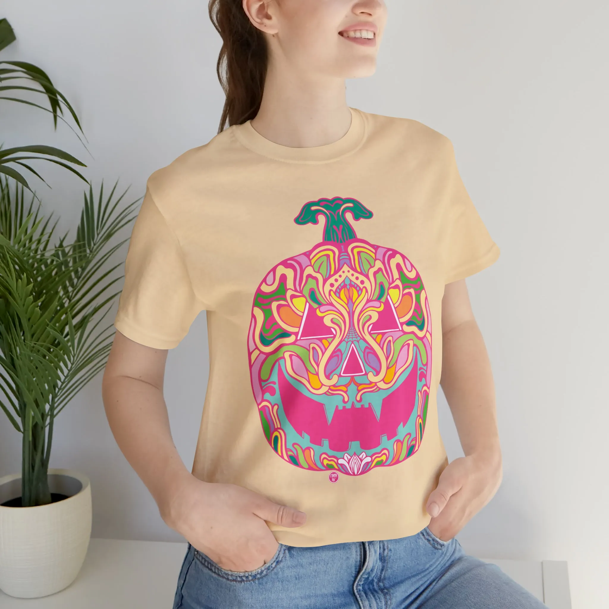 Pumpkinhead (CANDY) by Chaya Av Unisex Short Sleeve T-Shirt DTG (16 Colors Available)
