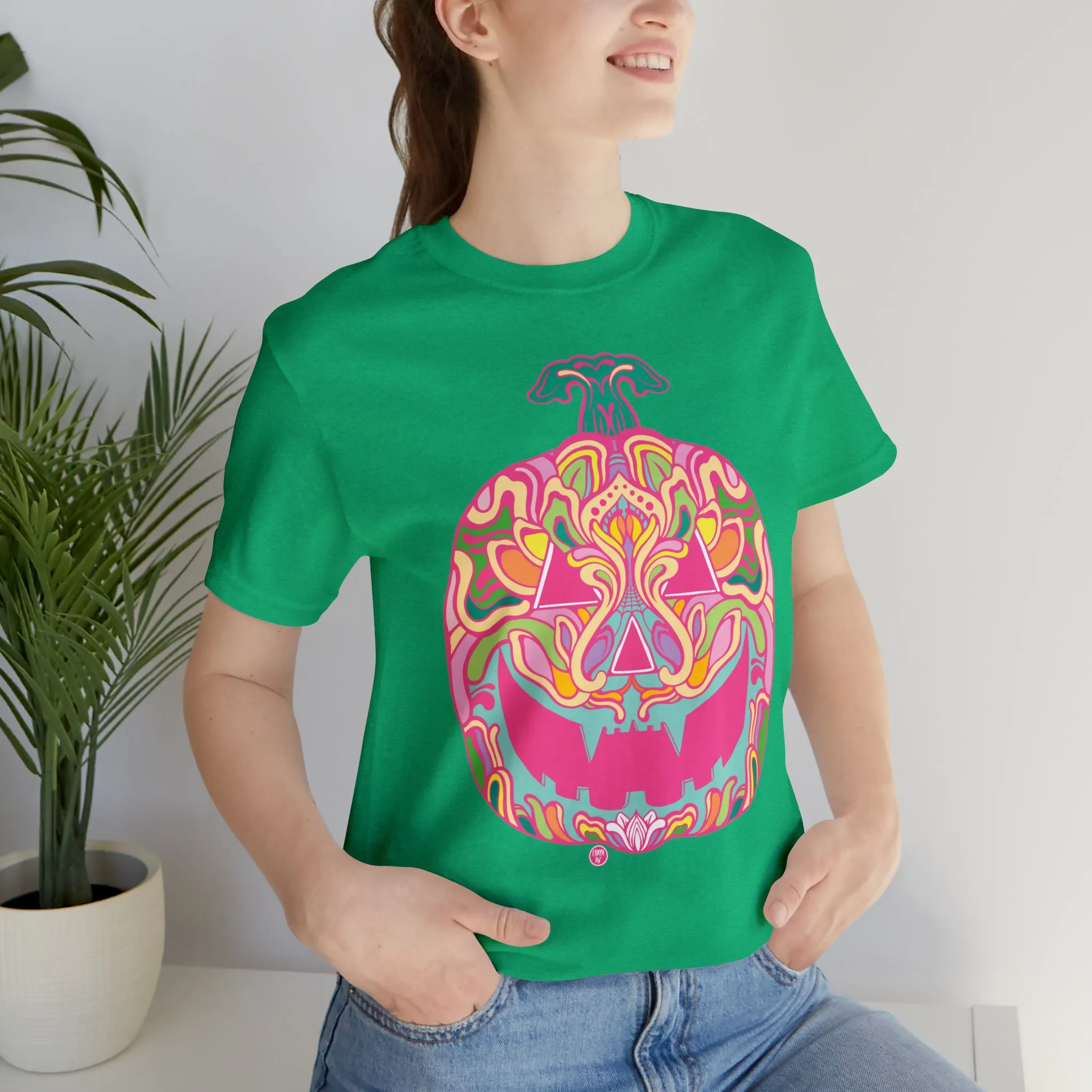 Pumpkinhead (CANDY) by Chaya Av Unisex Short Sleeve T-Shirt DTG (16 Colors Available)